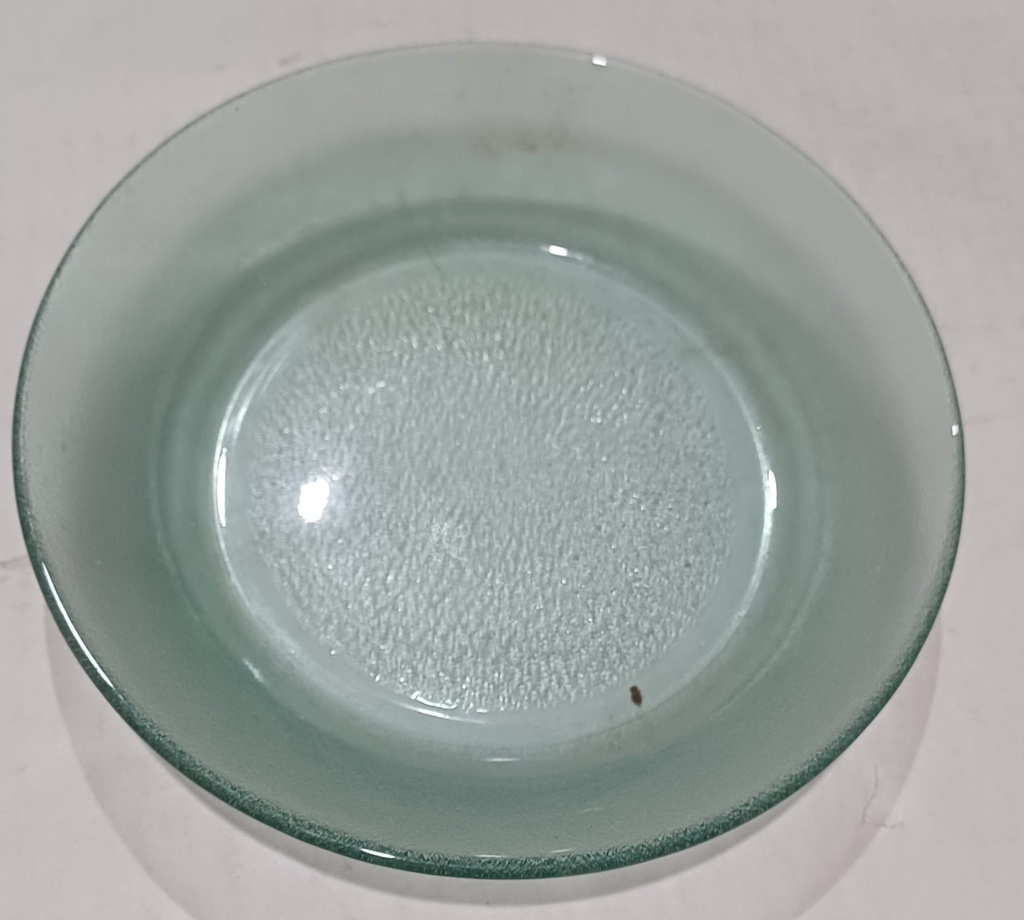 PLATO PLAYO ACQUAMARINE DE VIDRIO ESMERALDA