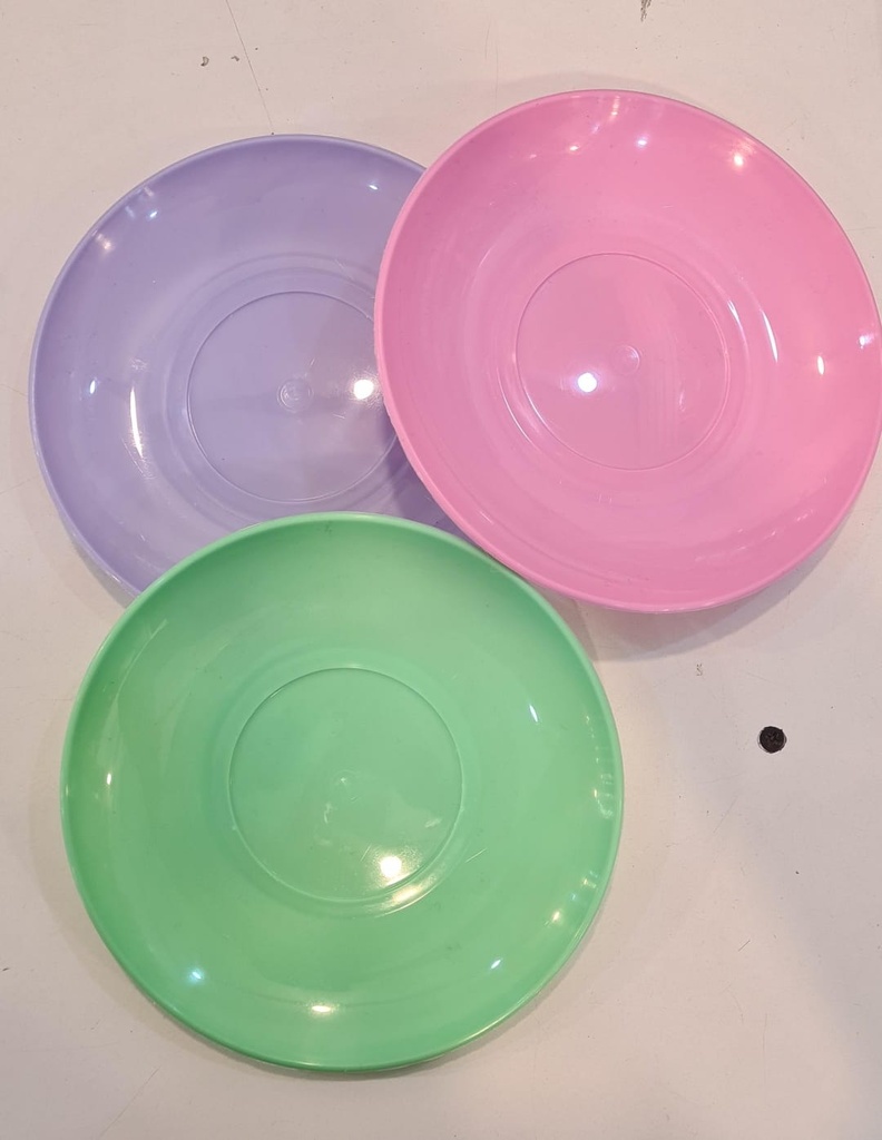 Plato Plastico Desayuno Chico Color Gemplast