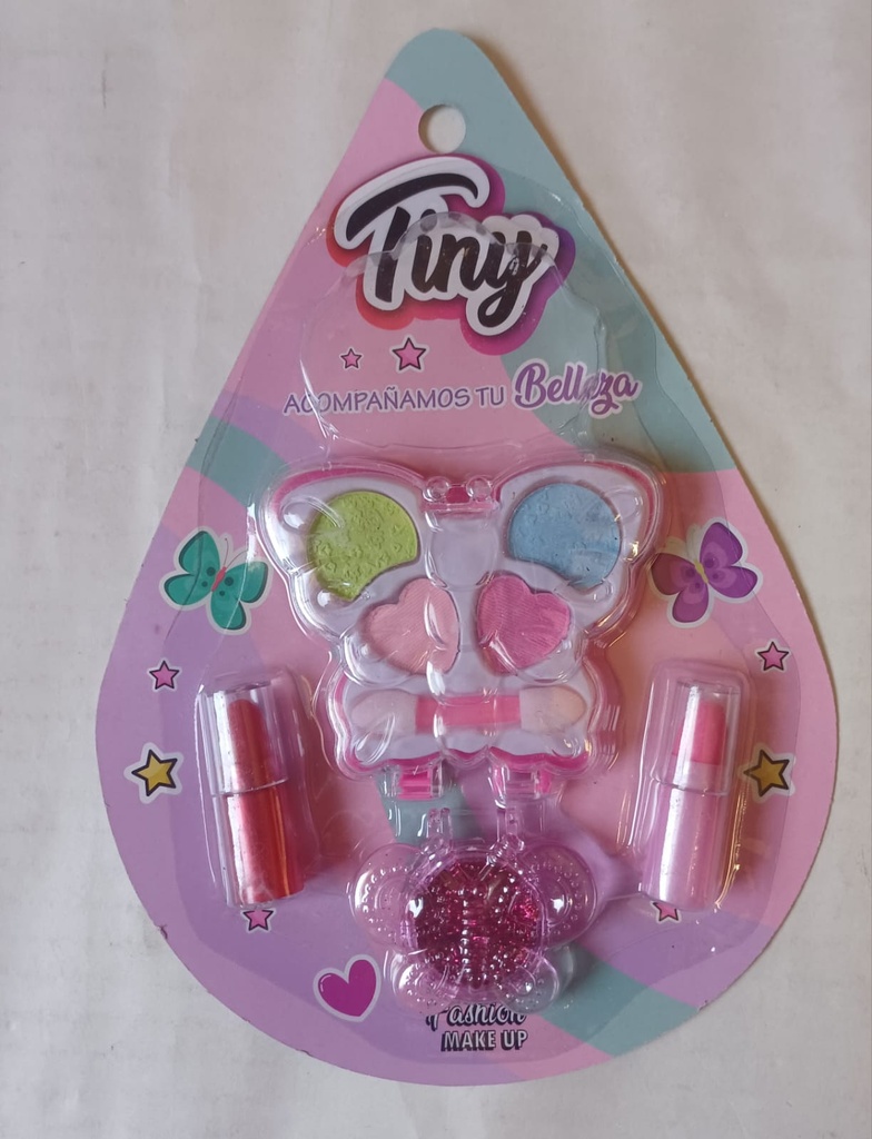 TINY SET DE MAQUILLAJE MARIPOSA C/LABIAL