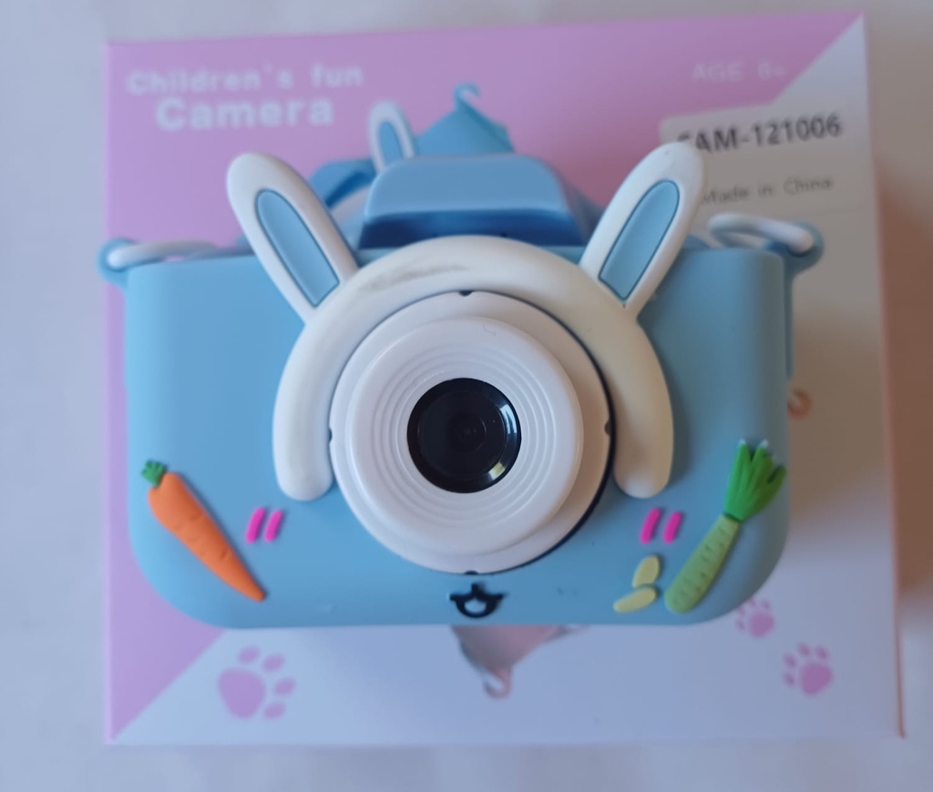 [ART3192] CAMARA MINI DIGITAL CONEJITO C/FUNDA Y CORREA 200MAH