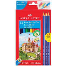 🔵LAPICES COLOR FABER CASTELL X12UN + 3 LAPICES NEGROS