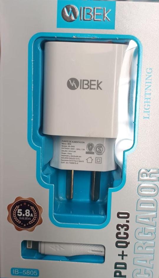 CARGADOR 5.8A IBEK TIPO C A IPHONE