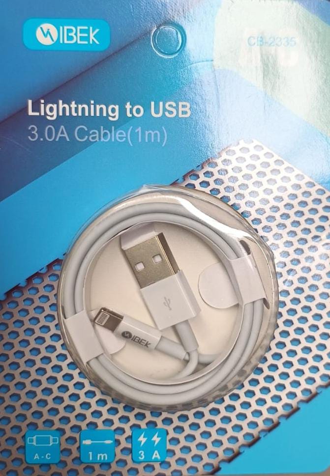 CABLE USB IPHONE IBEK (USB A LIGHTNING)