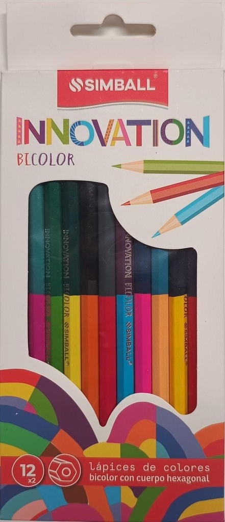 🔵LAPICES DE COLOR SIMBALL INNOVATION BICOLOR X12UN