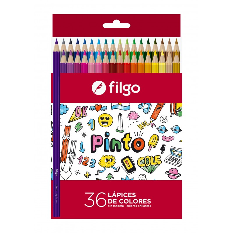 🔵LAPICES DE COLORES FILGO PINTO 36UN