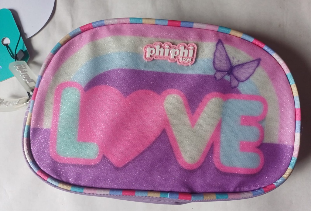 🔵CARTUCHERA LOVE OVAL C/2CIERRES PHI PHI