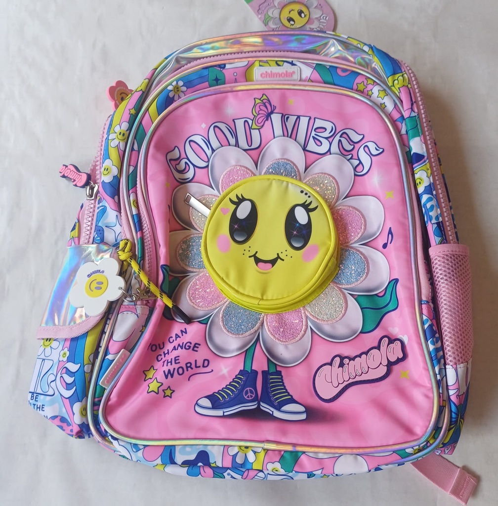 🔵Mochila Espalda Chimola Flower 16"