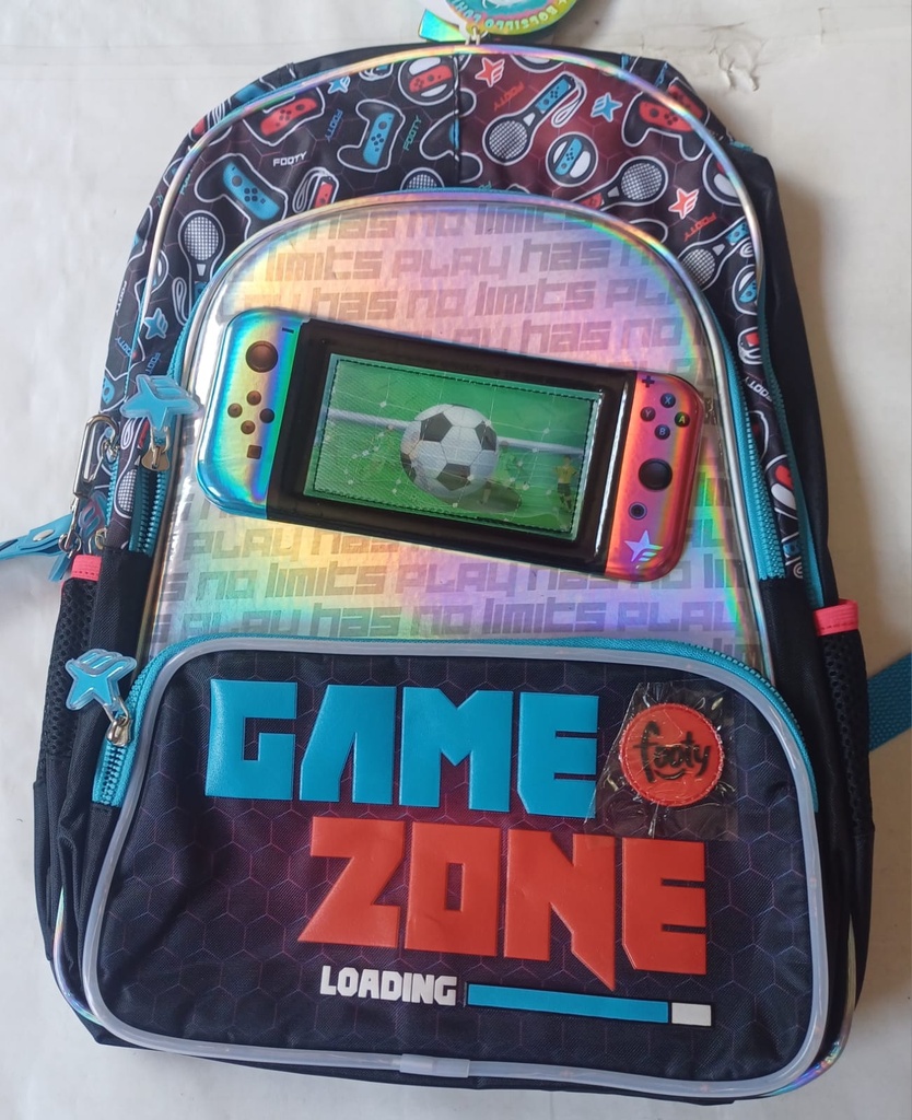 🔵Mochila Espalda Footy 18" Game Zone