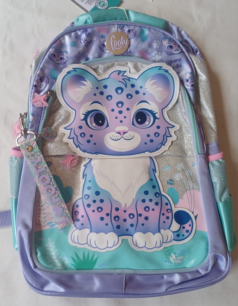 🔵Mochila Espalda Footy Tigre Con Luz Led 18"