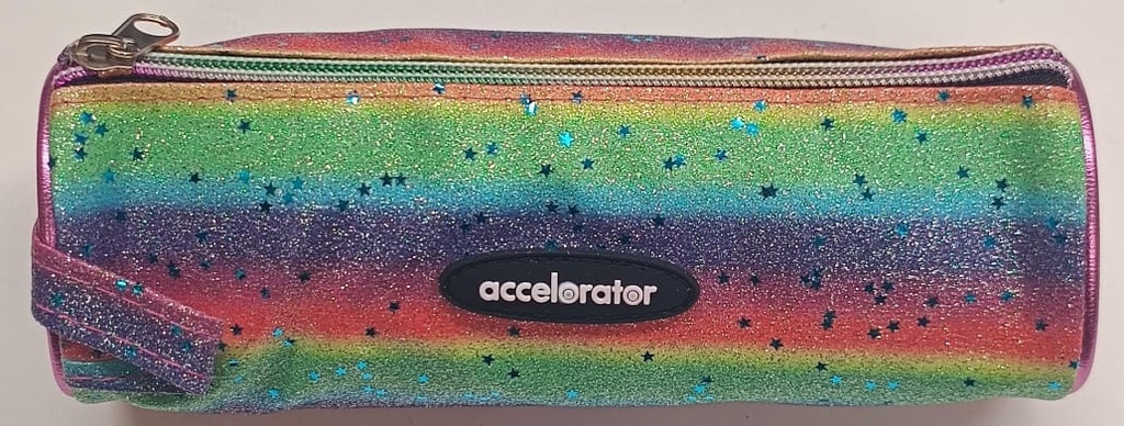 Cartuchera Tubo Estrellitas Glitter Accelorator