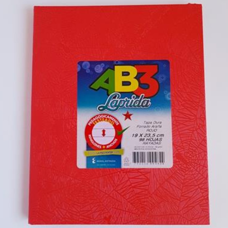 🔵Cuaderno n3 Laprida Tapa Dura x50 (Rojo)