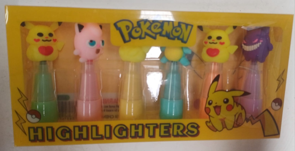 Resaltador Kitty/Pokemon x6 (POKEMON)