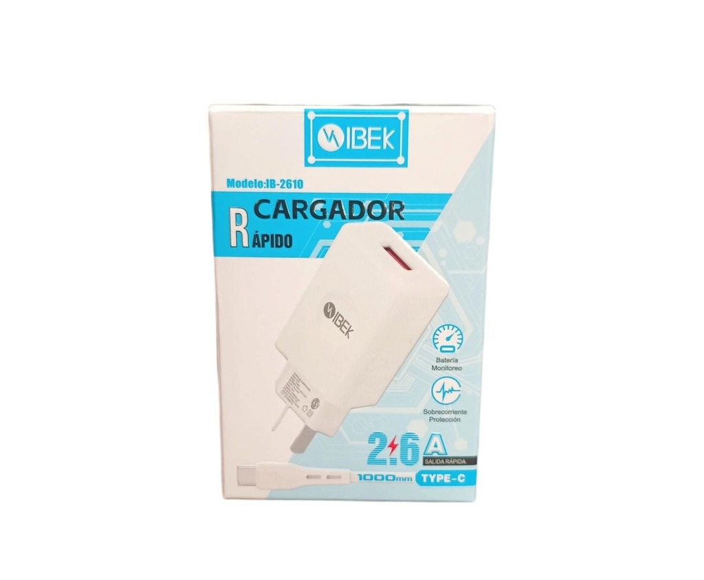 CARGADOR 2.6A TIPO C