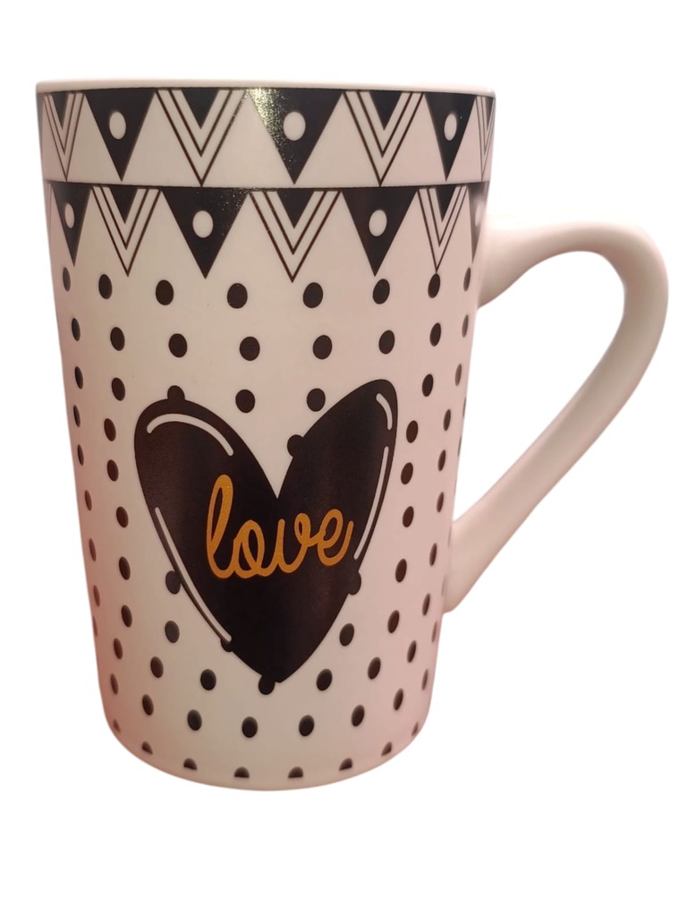 TAZA PORCELANA 12 CM  CORAZONES