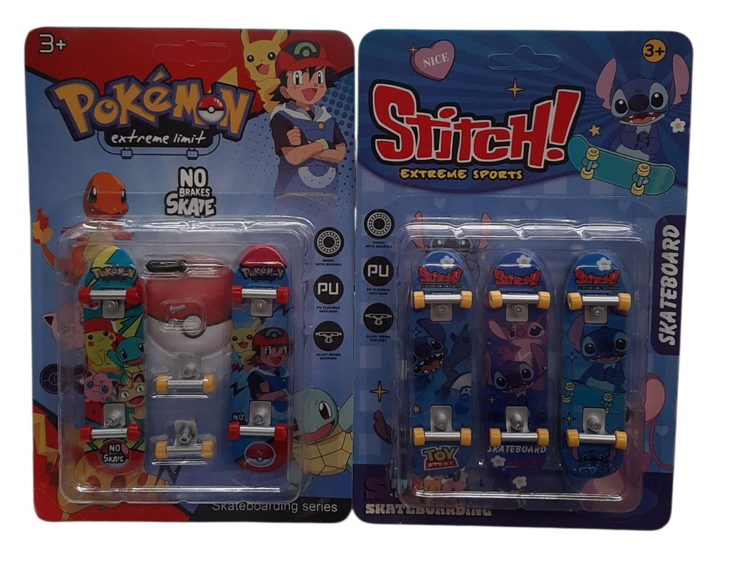 PATINETA DEDO POKEMON/STITCH