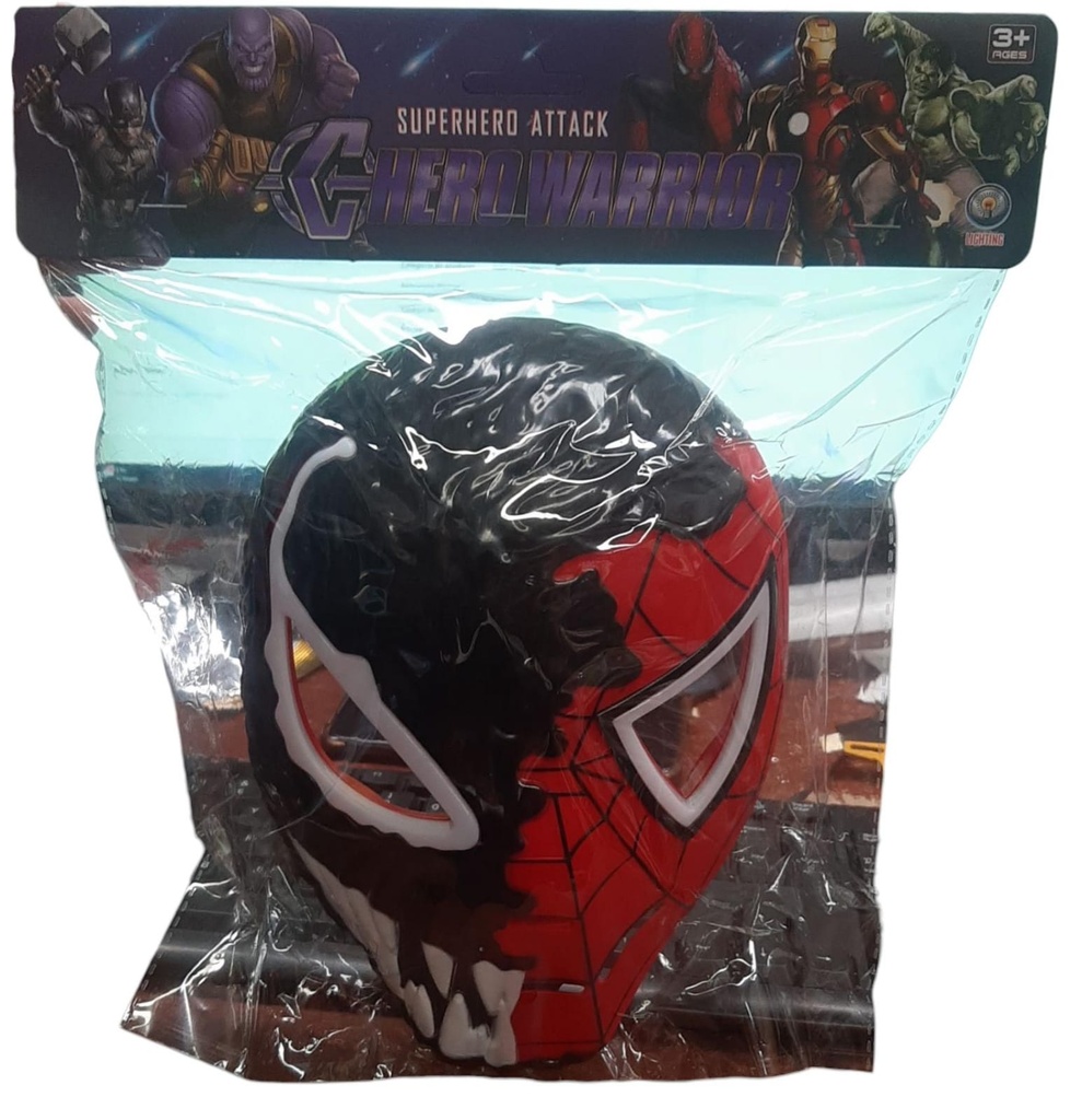 MASCARA SPIDERMAN CON LUZ