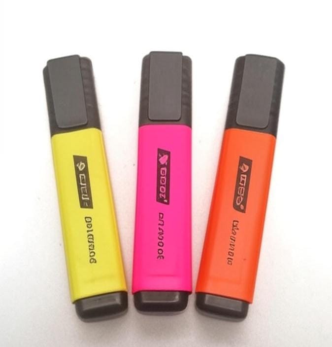 🔵RESALTADOR EZCO CHATO FLUO (Amarillo)