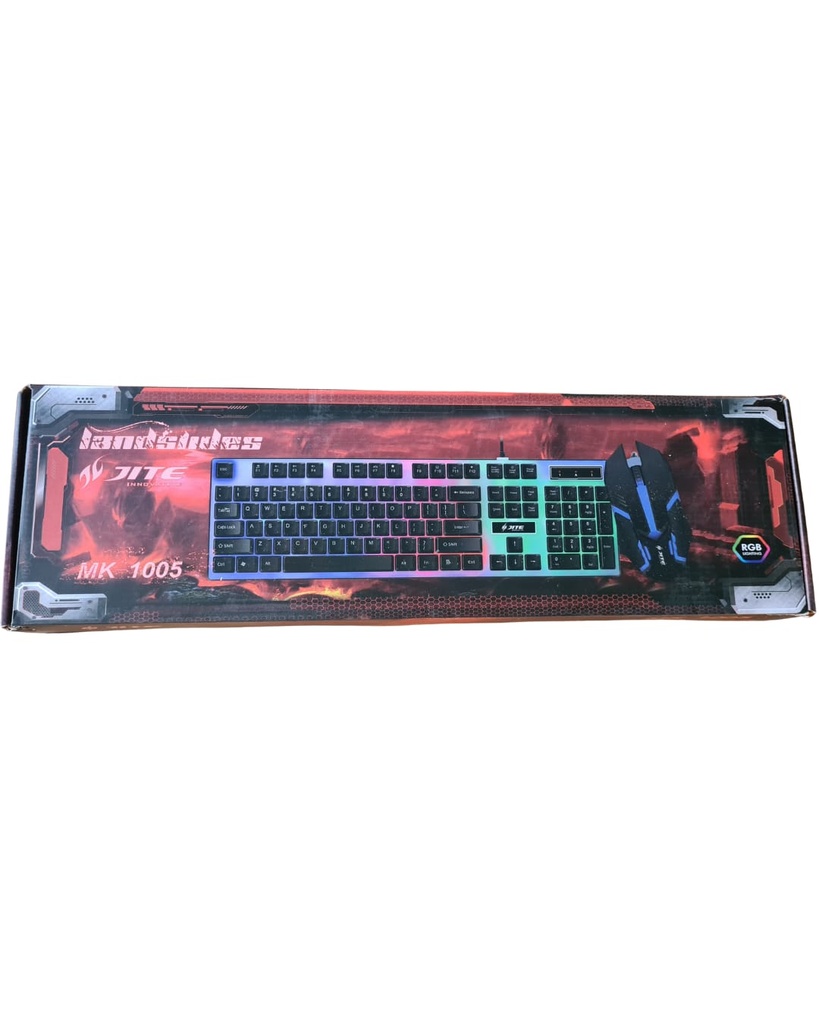 TECLADO Y MOUSE CON CABLE RGB MK-1005