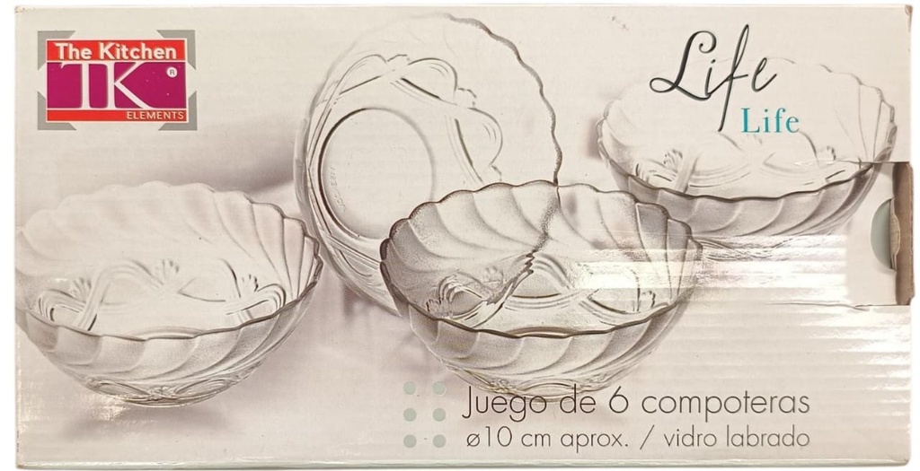 BOWL VIDRIO X6 THE KITCHEN (Life)