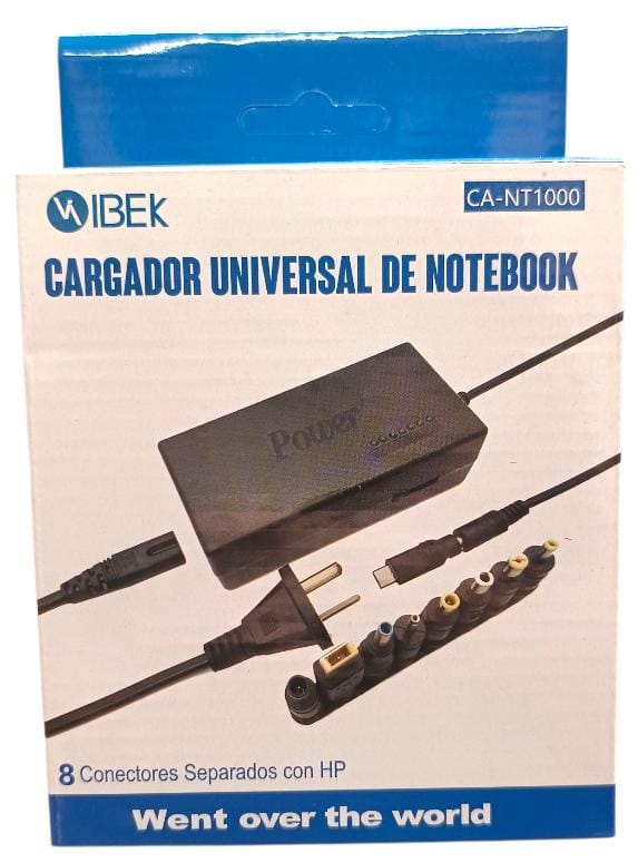 CARGADOR NOTEBOOK UNIRVERSAL CON FICHAS C