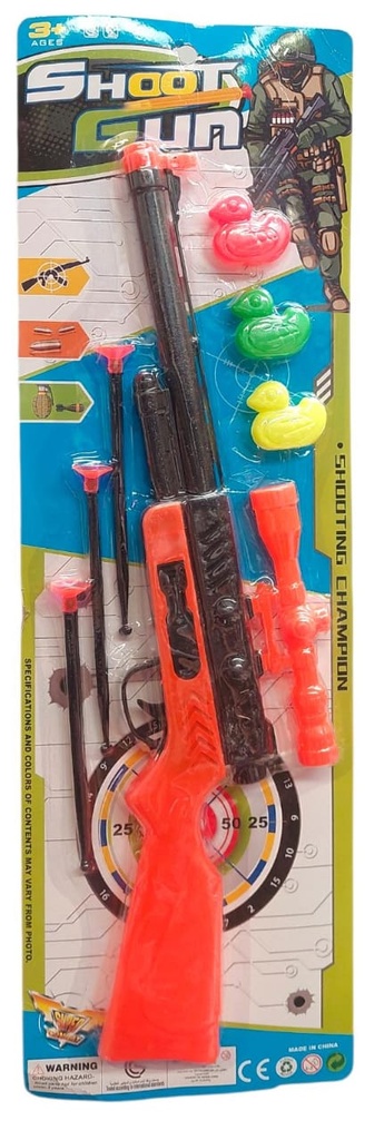 PISTOLA CON ACCESORIOS 57X18X3CM