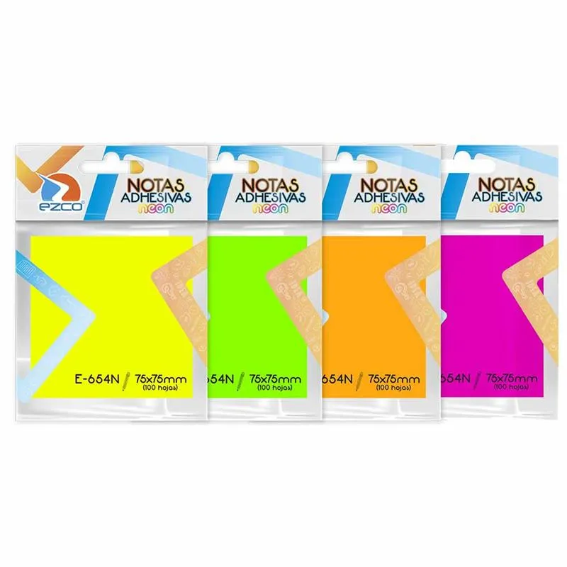 🔵NOTAS ADHESIVAS NEON X100 HJS EZCO