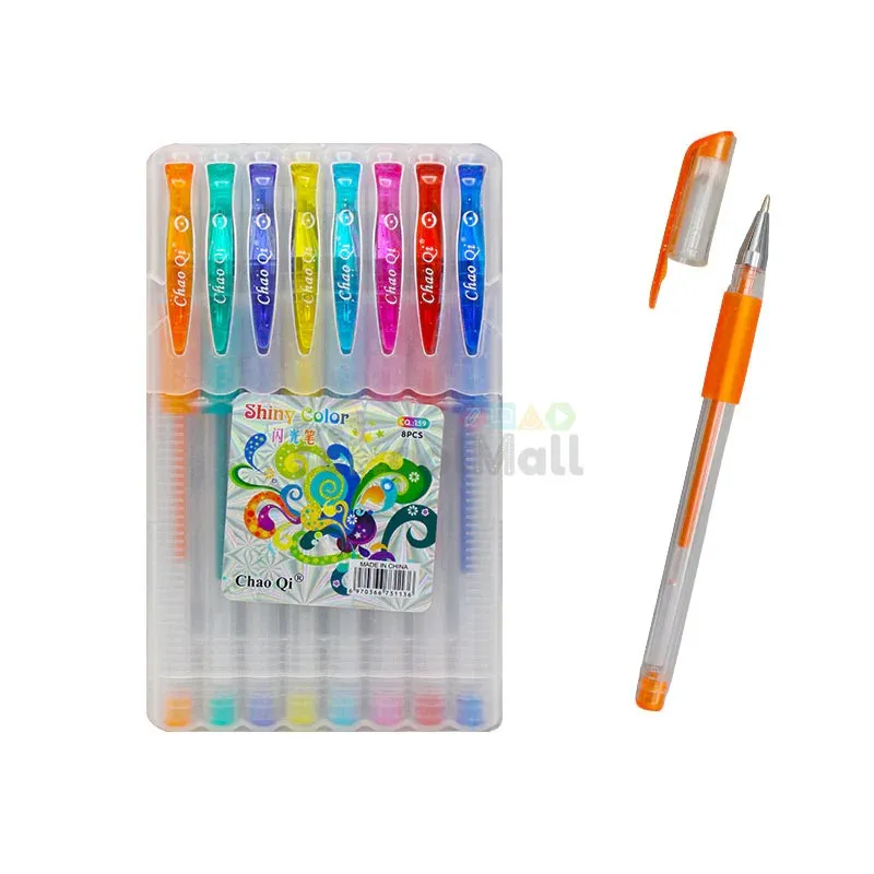 🔵Boligrafo Gel Pastel Surtido Colores 8Un