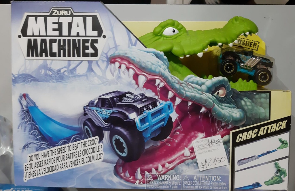 ZURU METAL MACHINES RAMPA COCODRILO+AUTO LANZADOR