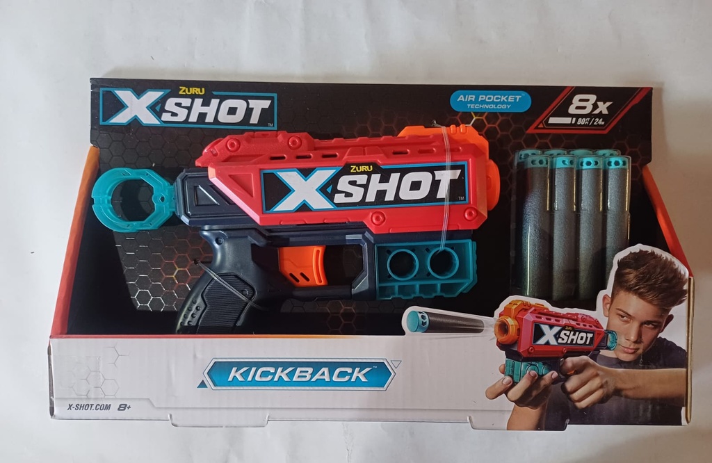 X-SHOT KICKBACK PISTOLA LANZA DARDOS