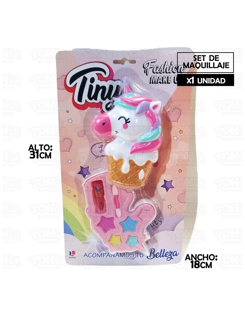 SET DE MAQUILLAJE UNICORNIO HELADO EN BLISTER