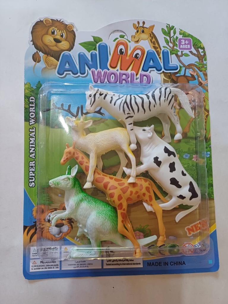 CONJUNTO DE ANIMALES ANIMAL WORLD X5