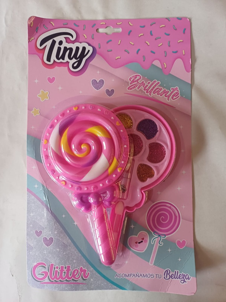 SET MAQUILLAJE TINY  PALETA GLITTER