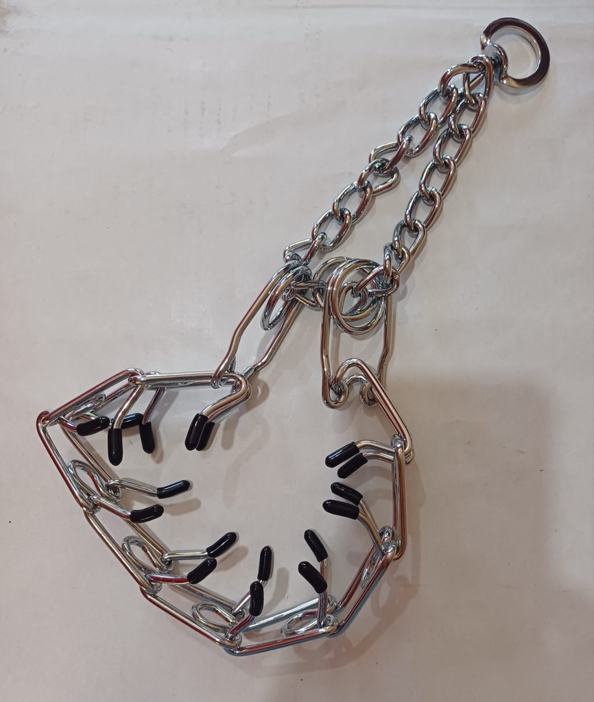 [ART1293] COLLAR AHORQUE CADENA CHICA CON PUNTAS P/PERRO