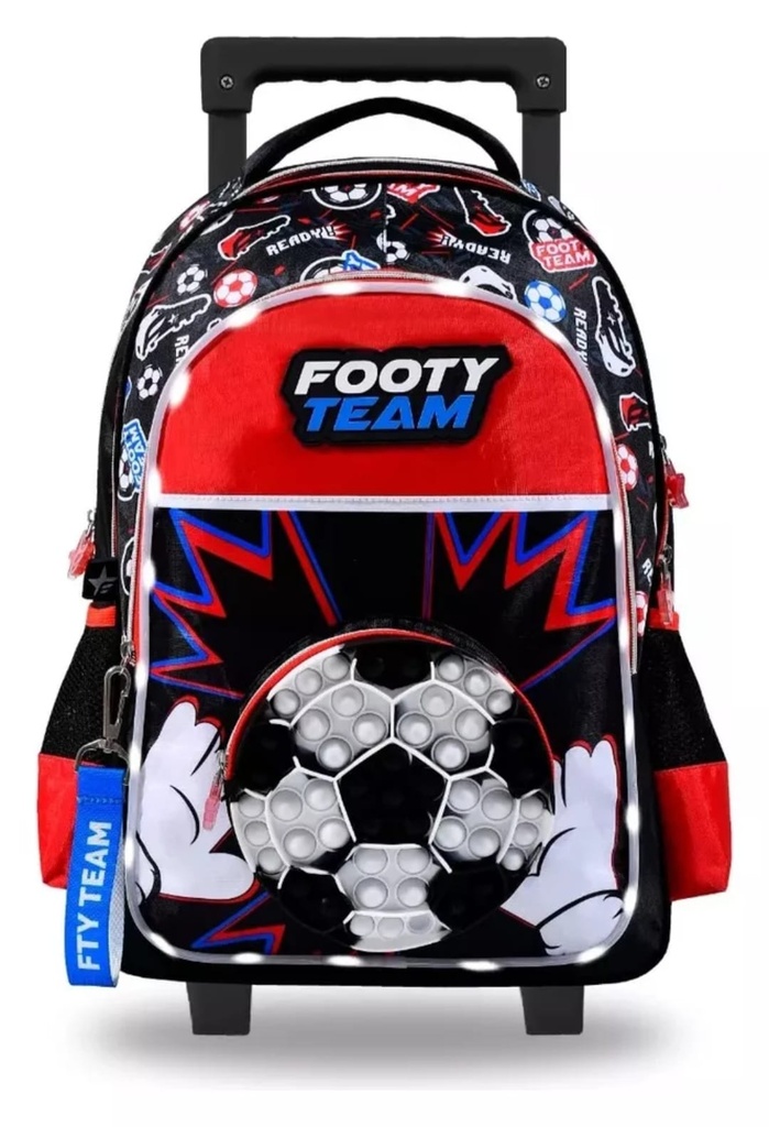 🔵Mochila Carro Footy Pop It Futbol Infantil 18