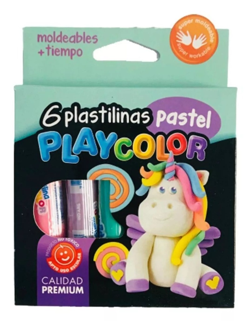🔵Plastilina PlayColor x6 (FLUO)