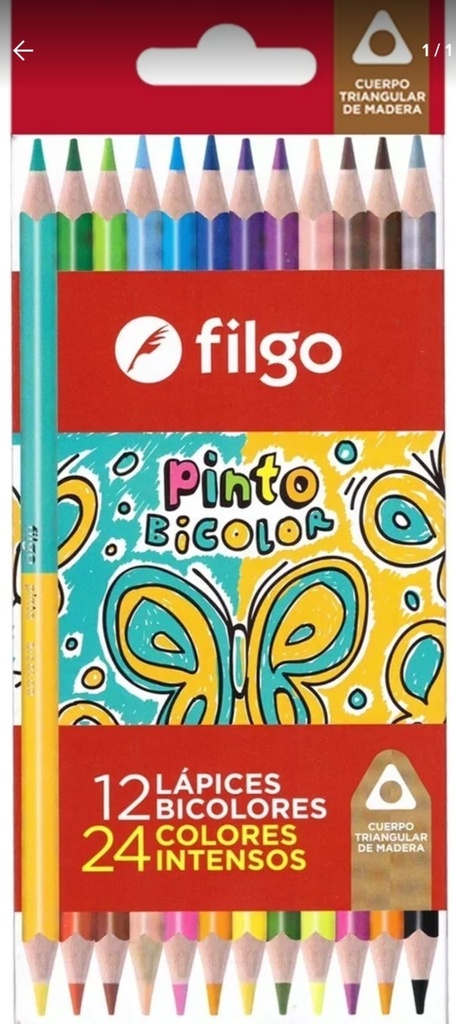🔵Lapiz Filgo Bicolor x12