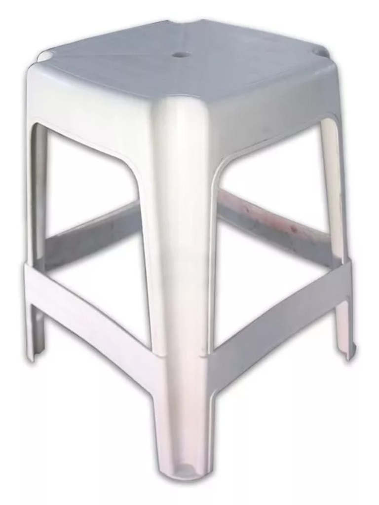Banqueta Cuadrada Blanca Gemplast